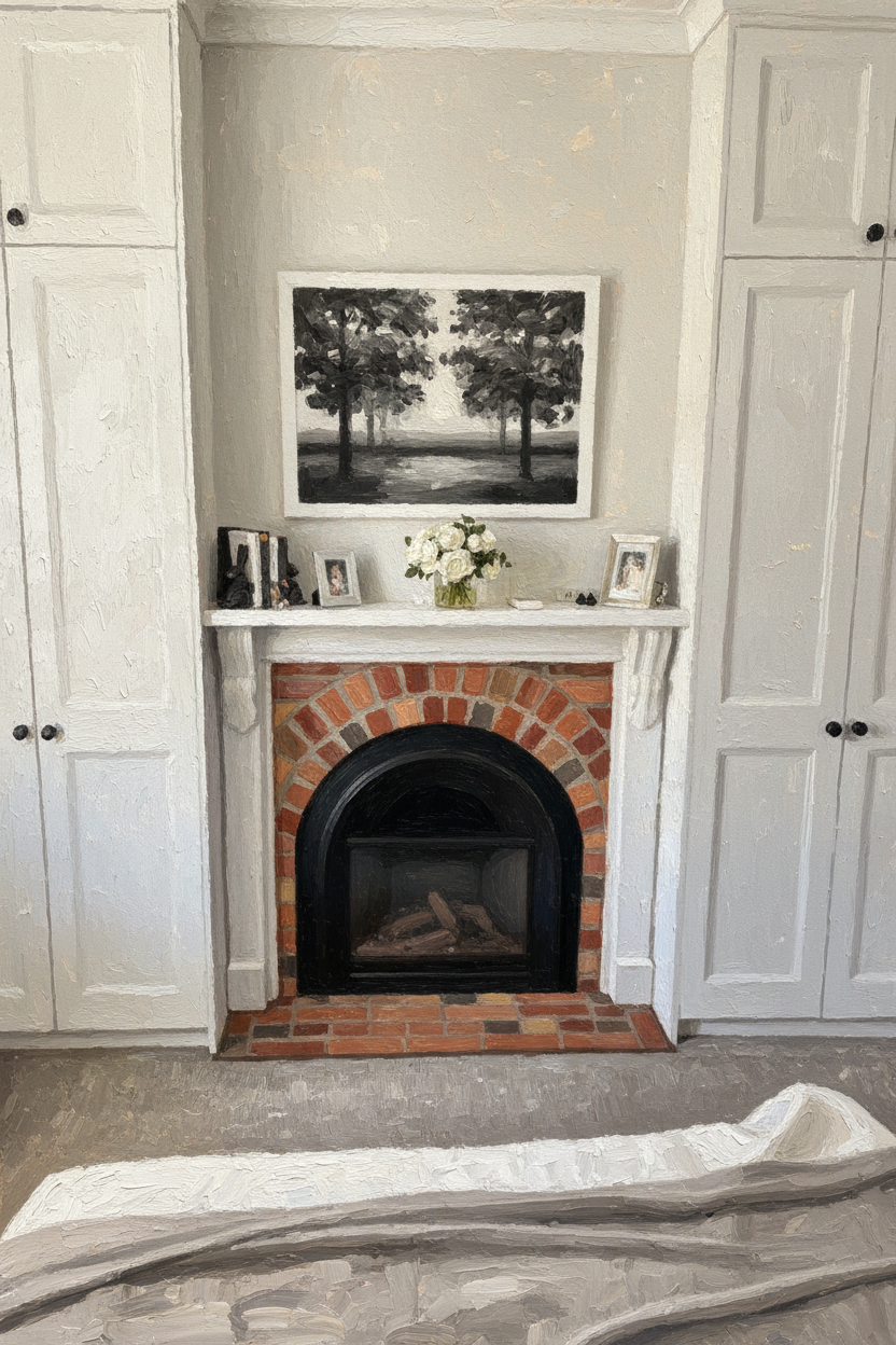 Design and build a gas fireplace with Edwardian mantle and surround
